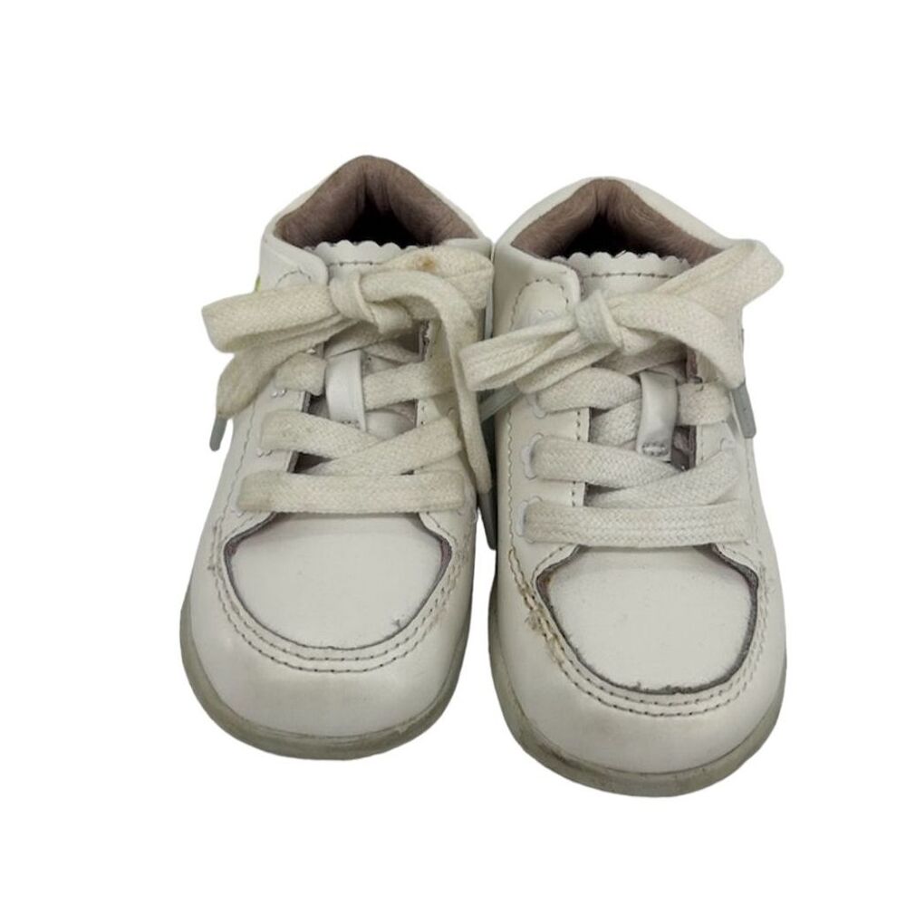 Stride Rite SRT Emilia Baby Walker Shoes White Size 4.5W 4.5 Girls